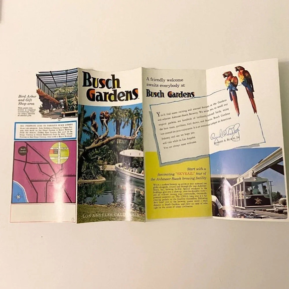 Vintage 1960s Busch Gardens Cypress Knee Museum Gardens Brochures Pamphlets - Picture 5 of 10